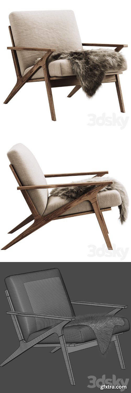 Cavett Wood Frame Chair