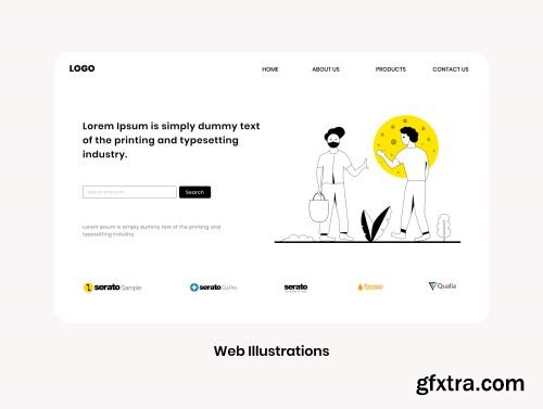 Social Distance - Illustration pack Ui8.net