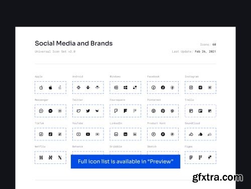 Social Media and Brands Icon Set Ui8.net