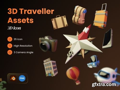 3D Traveller Assets Ui8.net