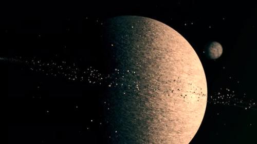 Videohive - Surface of the moon against the background of the earth - 48025538 - 48025538