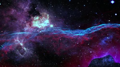 Videohive - Galaxy and Nebula. Abstract space background. Endless universe with stars and galaxies - 48025546 - 48025546