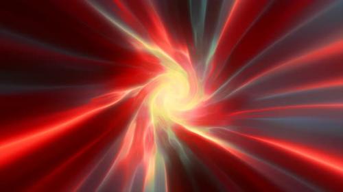 Videohive - Red hypertunnel spinning speed space tunnel made of twisted swirling energy magic glowing light line - 48025773 - 48025773