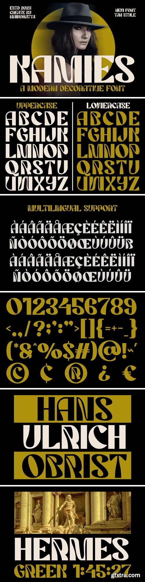 Kamies - Modern Decorative Font