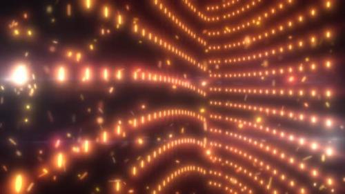 Videohive - Abstract yellow orange background of glowing futuristic energy magical bright dots and particles - 48025793 - 48025793