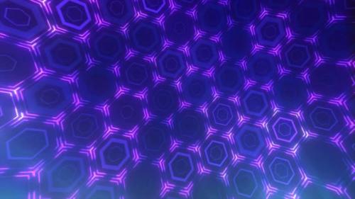 Videohive - Abstract purple background pattern of hexagons glowing futuristic digital energy magical bright - 48025812 - 48025812