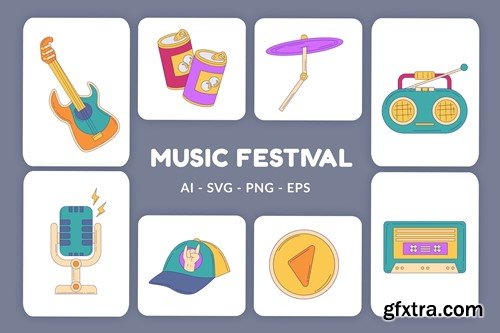 Music Festival Vector Illustration v.5 69FXCLR