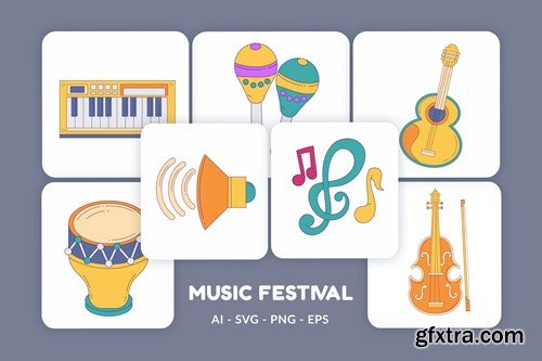 Music Festival Vector Illustration v.4 BFSXXGT