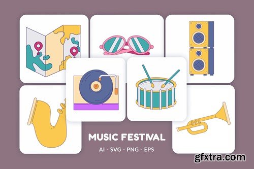 Music Festival Vector Illustration v.6 U84Y649