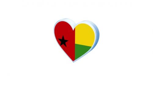 Videohive - Guinea Bissau Flag Heart Shape - 48025933 - 48025933