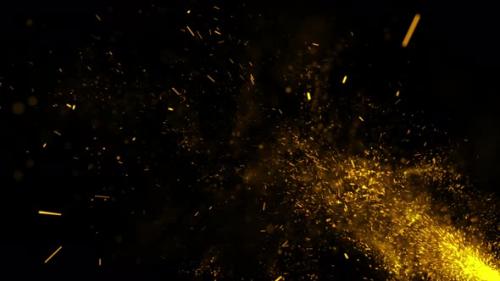 Videohive - Fire Particles Isolated On Black Background V2 - 48025936 - 48025936