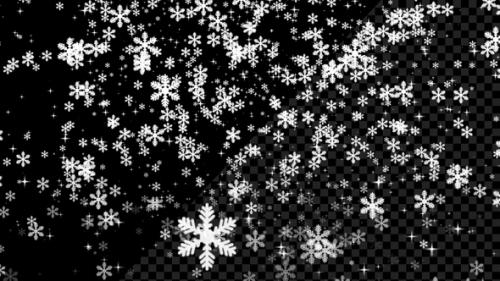 Videohive - Snowflake Overlay Loop V3 - 48026097 - 48026097