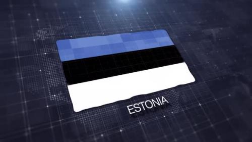 Videohive - Estonia Flag Displaying - 48026101 - 48026101