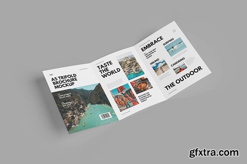 A5 Trifold Brochure Mockup Q9AVVFK