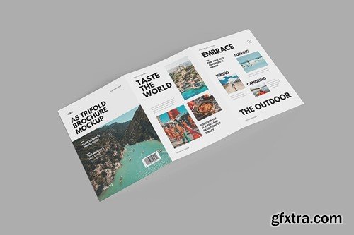 A5 Trifold Brochure Mockup Q9AVVFK