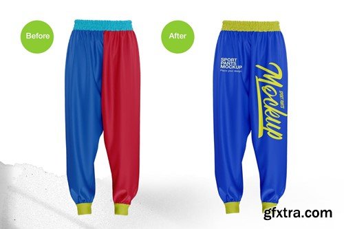 Sport pants mockup 5NH3F3M