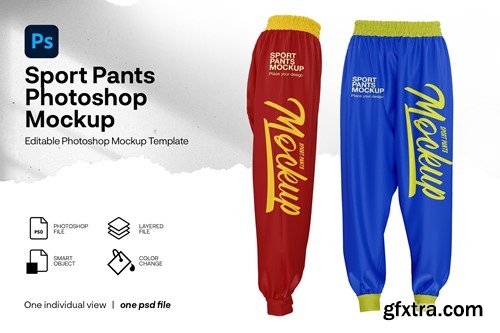 Sport pants mockup 5NH3F3M