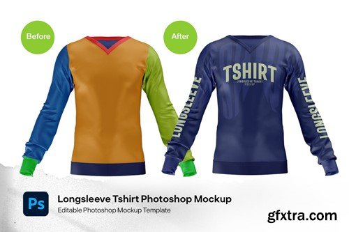 Longsleeve tshirt mockup 6JKT6XL