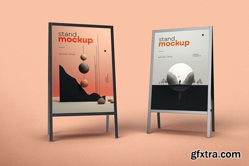 Street Stand Board Mockup 3YALM9M