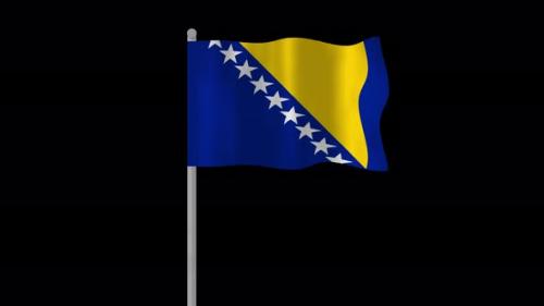 Videohive - Bosnia and Herzegovina National Flag - 48026596 - 48026596