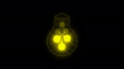 Videohive - Turning light bulb animation, Switching on, 3346 - 48027702 - 48027702