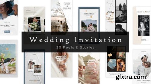 Videohive 20 Elegant Wedding Invitation Reels and Stories 48199130