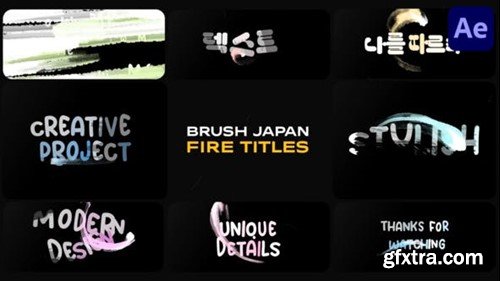 Videohive Brush Japan Fire Titles for After Effects 48190610