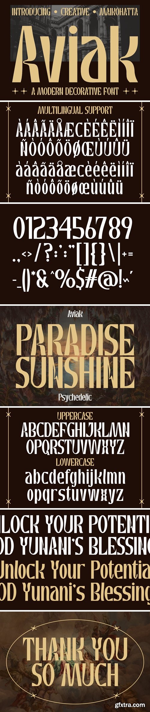 Aviak - Modern Decorative Font