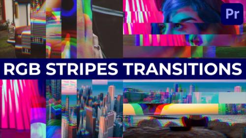 Videohive - RGB Stripes Transitions for Premiere Pro - 47992706 - 47992706