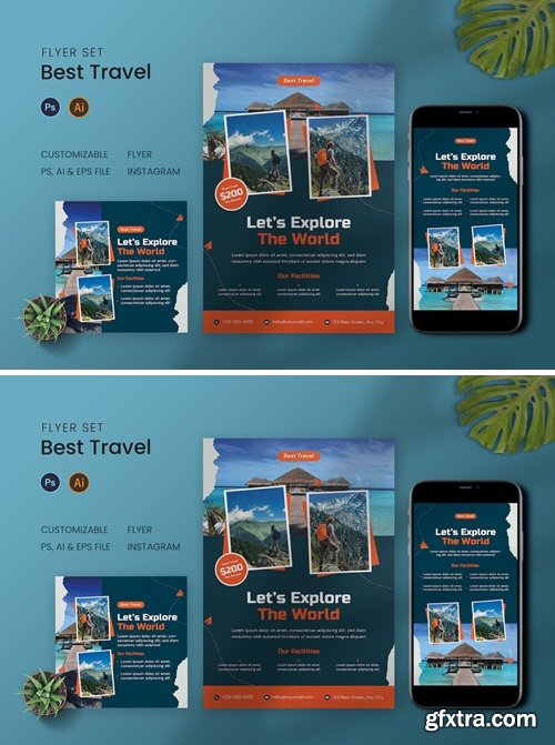 Best Travel Flyer Set Best Travel Flyer Set