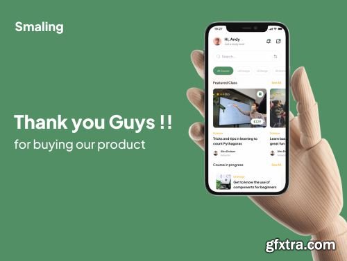 Smaling - Course App UI Kits Ui8.net
