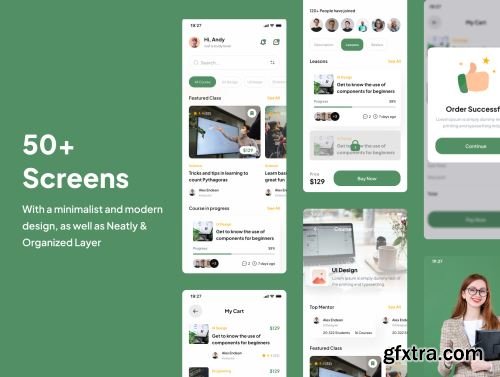 Smaling - Course App UI Kits Ui8.net
