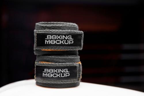 Premium PSD | Close up on boxing wrist wrap mockup Premium PSD