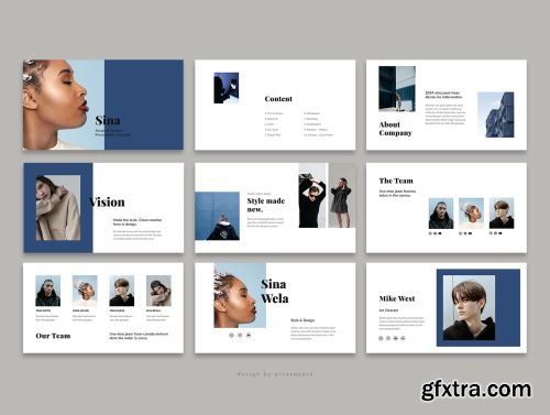 SINA - Powerpoint Stylish Template Ui8.net