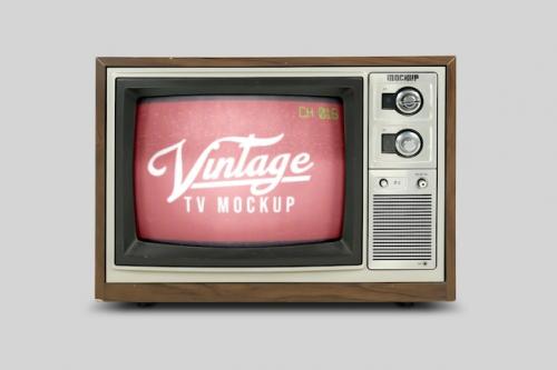 Premium PSD | Vintage tv mockup Premium PSD