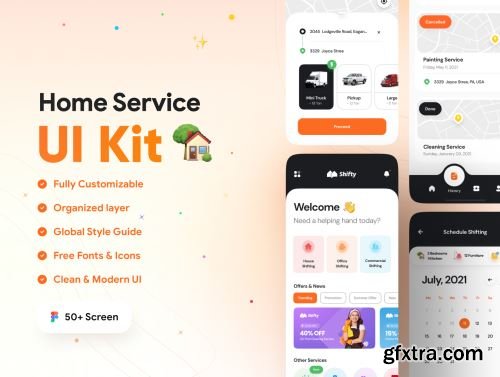 Shifty - Home Service App UI Kit Ui8.net