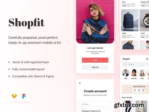 Shopfit - Shopping App UI Kit Ui8.net