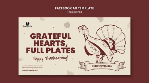Premium PSD | Thanksgiving celebration facebook template Premium PSD