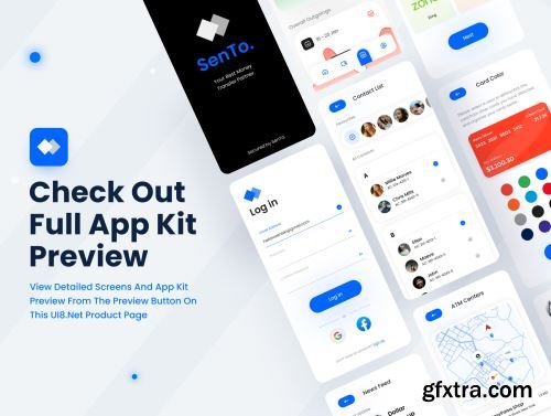 SenTo. - A Premium Money Transfer Mobile App UI Kit Ui8.net
