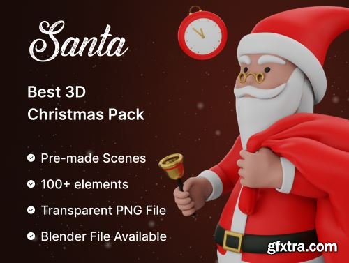 Santa – Best Christmas 3D Models Ui8.net