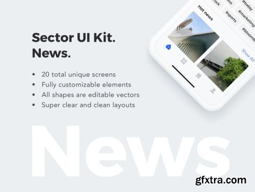 Sector UI Kit. News Ui8.net