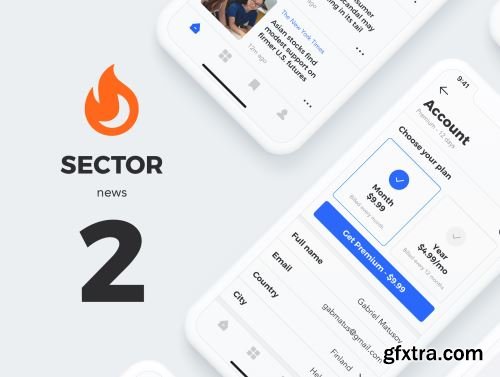 Sector UI Kit. News Ui8.net