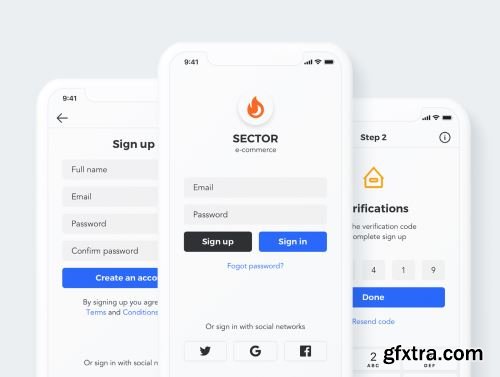 Sector UI Kit. E-commerce Ui8.net