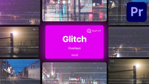 Videohive - Glitch Overlays for Premiere Pro Vol. 02 - 48016931 - 48016931