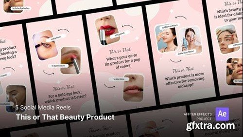 Videohive Social Media Reels - This or That Beauty Product After Effects Template 47787350