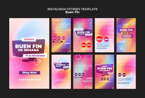 Premium PSD | Buen fin event instagram stories template Premium PSD