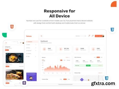 Retoza - Restaurant Dashboard (Design + Code) Ui8.net