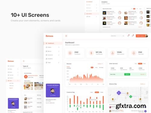 Retoza - Restaurant Dashboard (Design + Code) Ui8.net