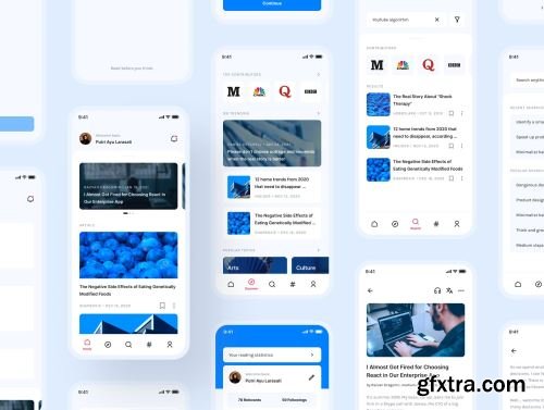 Relevant - Article & Blog App UI Kit Ui8.net