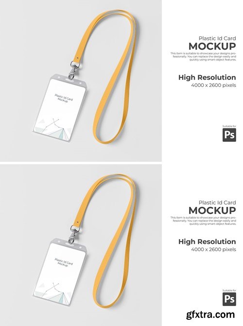 Plastic Id Card Mockup WK32DMU